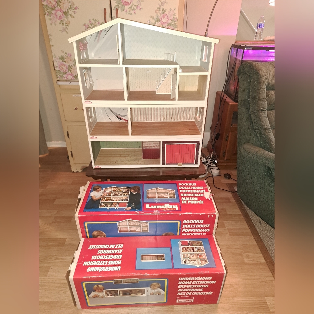 Lundby Doll House With Original Boxes